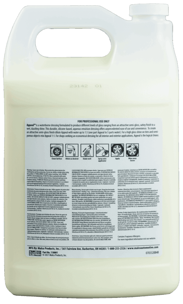 Malco Appeal Concentrated Dressing MAL-1180 - Image 2
