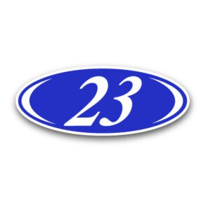 Two Digit Oval Year Model Stickers EZ225