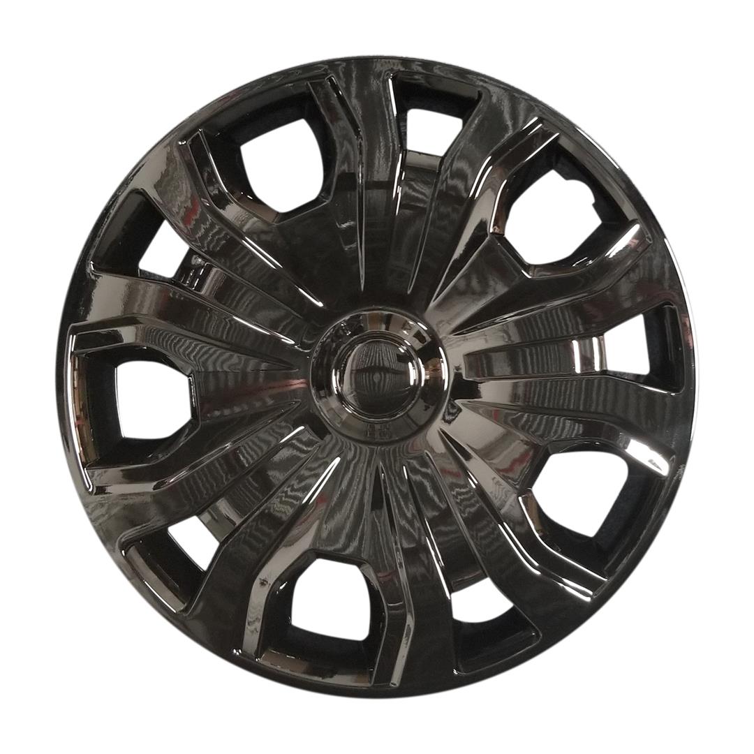Auto Waze Giga Black 16" Wheel Trims – 4-Pack Hub Covers For Ford Transit – No Tools, Car Wash Safe