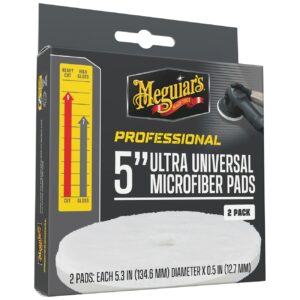 Meguiar's Professional Ultra Universal Microfiber Pads, M5MFP2 - 5" (2 Pack)