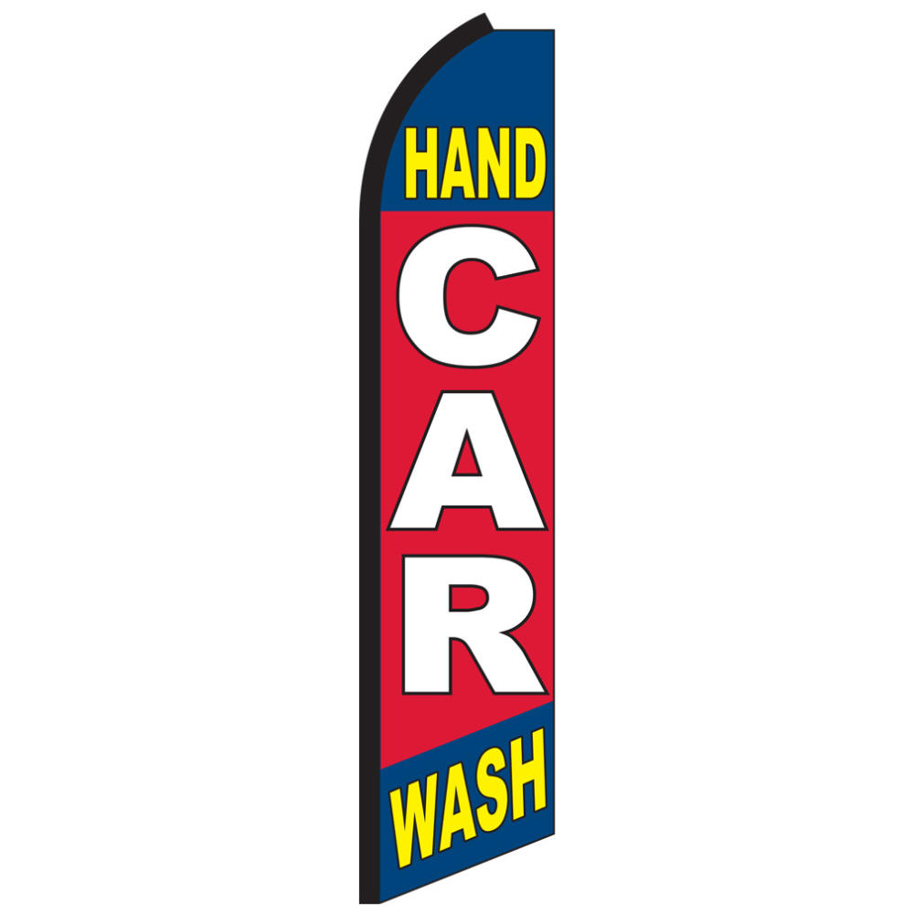 HAND CAR WASH Swooper Flag